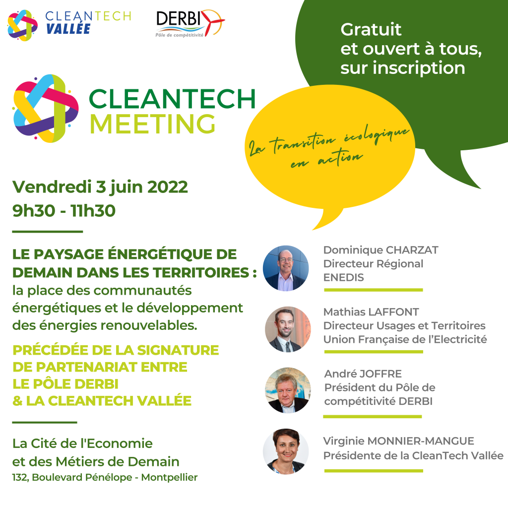 Signature de convention DERBI / CleanTech Vallée - Juin 2022